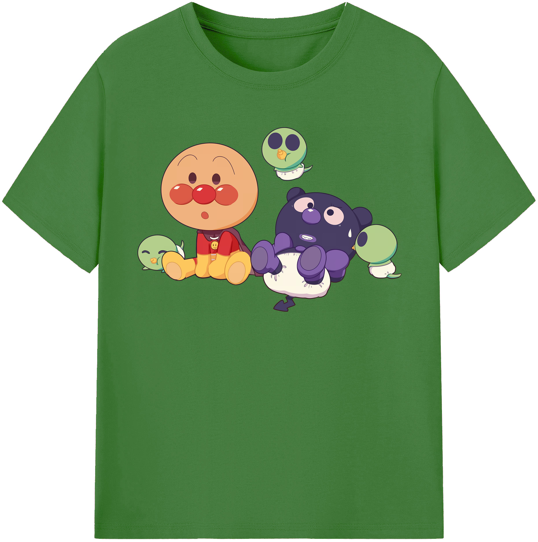 （画像用） アンパンマン Anpanman レディースカジュアルプリントTシャツ（綿100％）